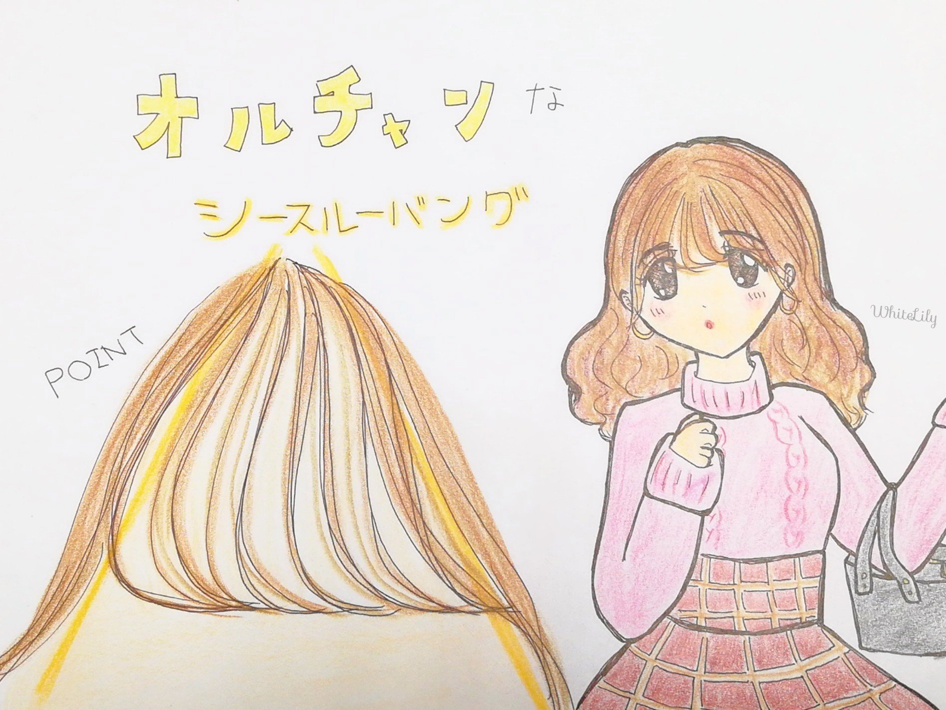 オルチャン風『シースルーバング』とバブル時代の『すだれ前髪』の違いは？【イラスト付き解説】 twinkling teardrops